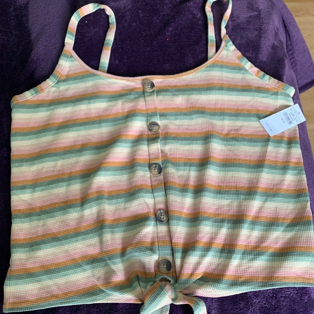 American Eagle Button Up Tank Top
